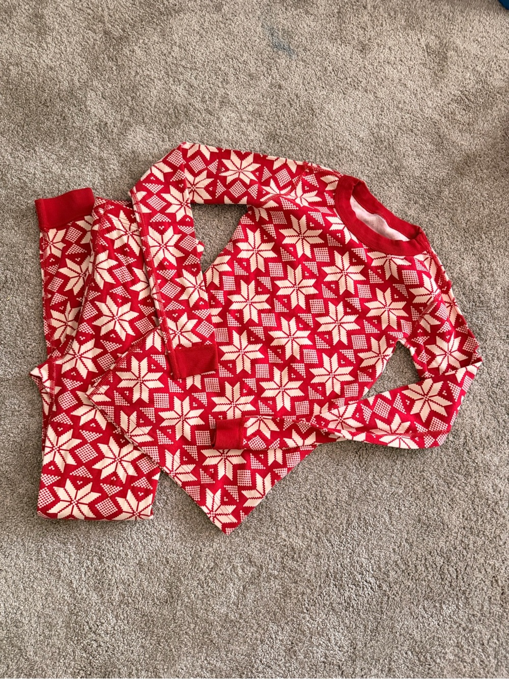 Hanna Andersson Red Fair Isle Holiday Pajama Set Size 14 / 160